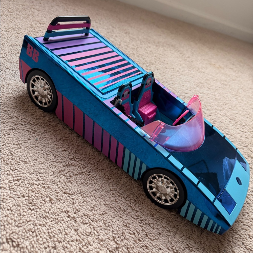 L.O.L. Surprise! Blue & Pink Striped Convertible Play Car